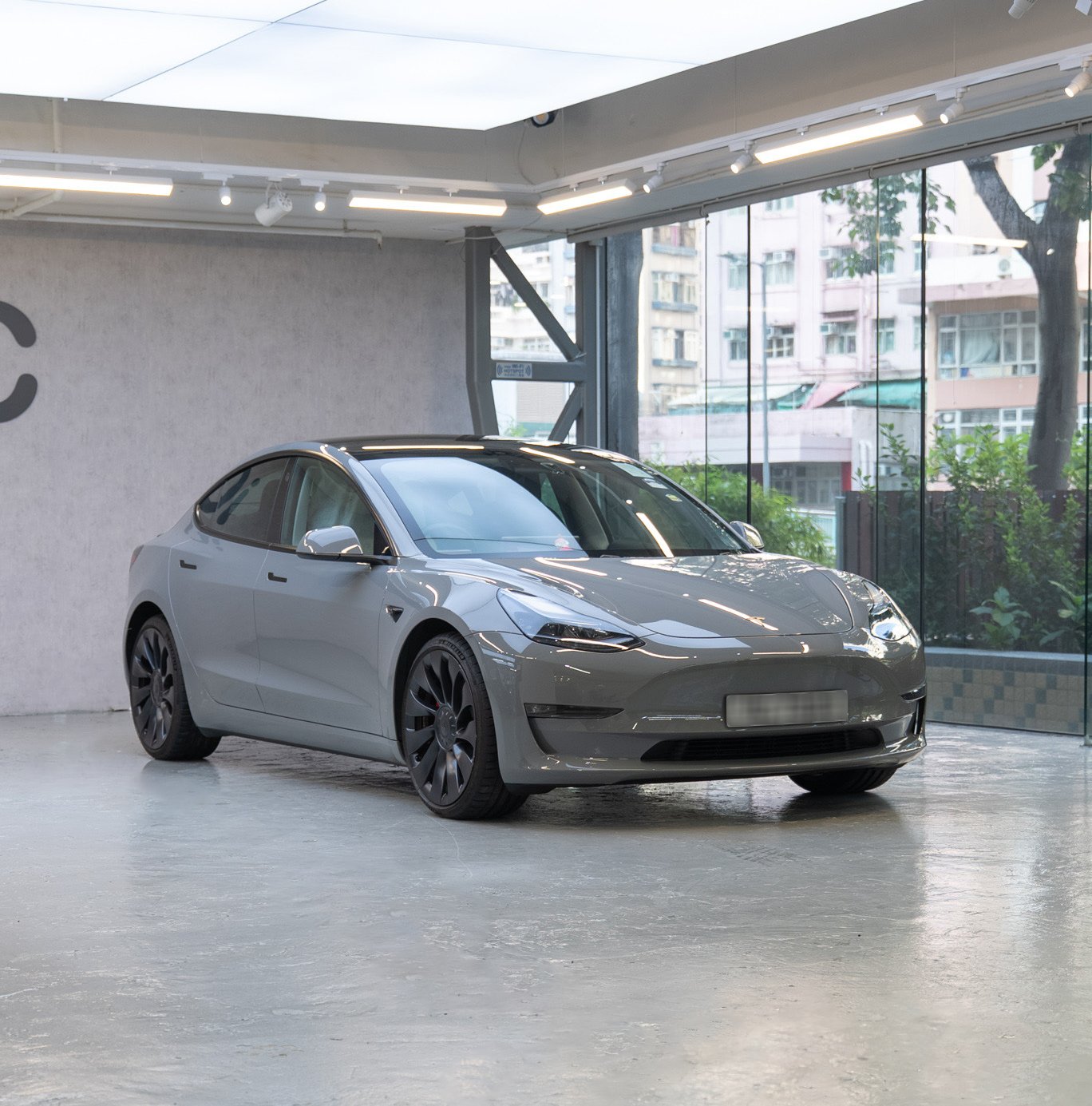 Storm Grey Tesla Model 3