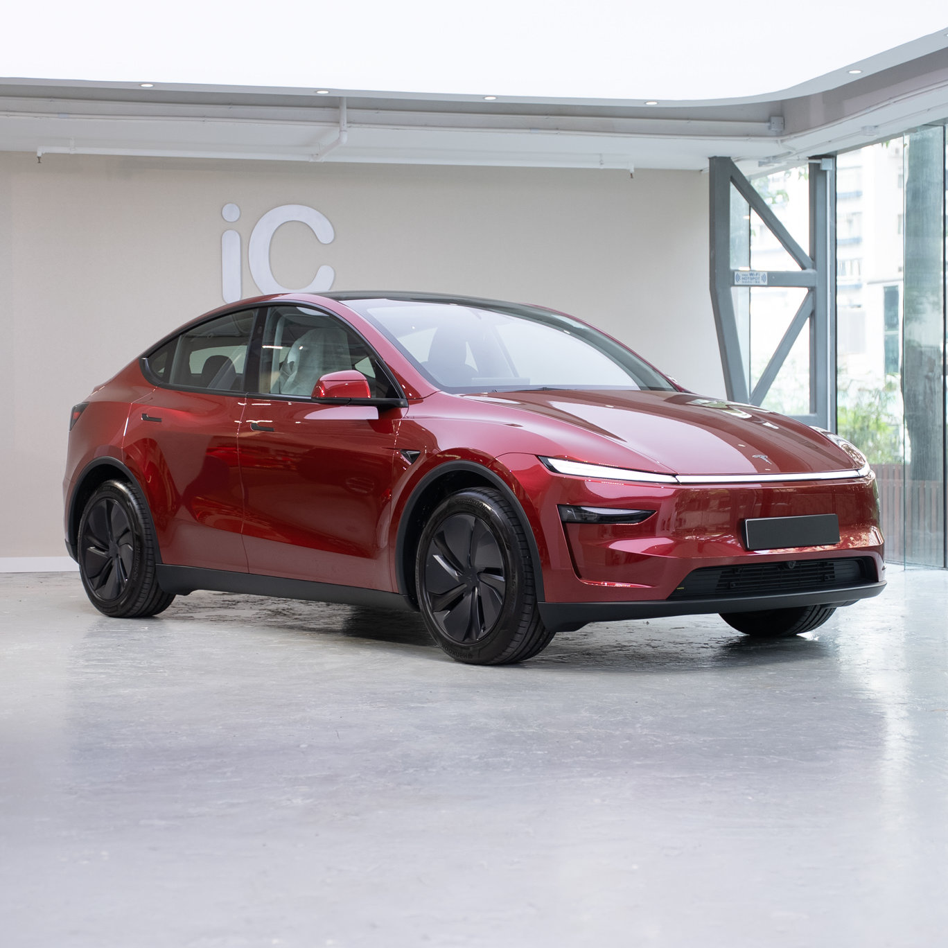 Crimson Red Tesla Model Y Juniper