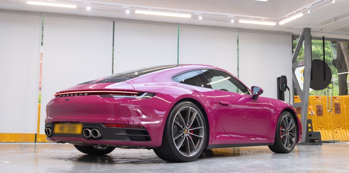Porsche 911 Ruby Star Color PPF